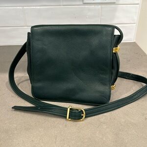 Vintage Wilson's Green Leather Crossbody Bag